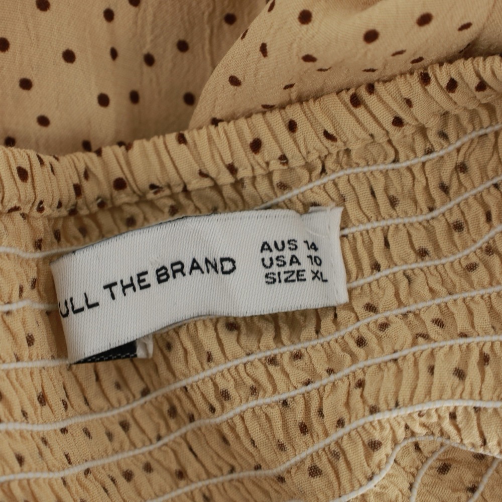 Faithfull the Brand Mirador Midi Dress Rossi Print Size 10 Polkadot Lace Up - Picture 9 of 12
